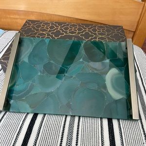 KENDRA SCOTT GREEN AGATE TRAY